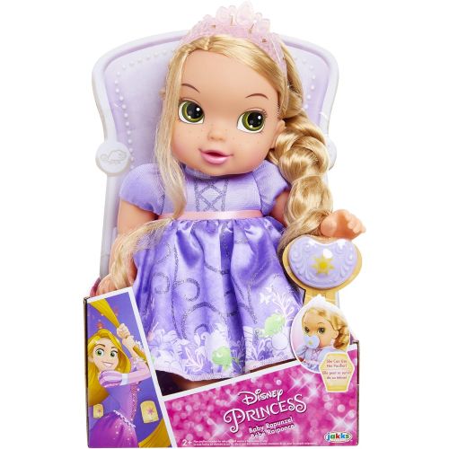 디즈니 Disney Princess Deluxe Baby Rapunzel Doll with Pacifier Baby Doll Toy