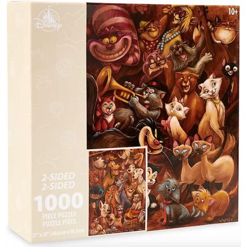 디즈니 Disney Parks Exclusive Jigsaw Puzzle Disney Cats and Dogs Two Sided 1000 Pieces 2 Sided