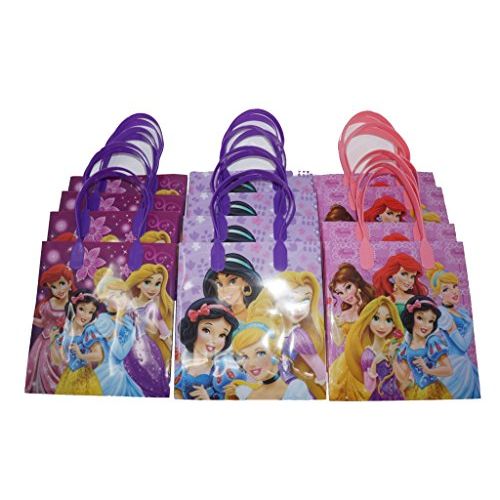 디즈니 Disney Princess Party Favor Goodie Gift Bag 6 Small Size (12 Packs)