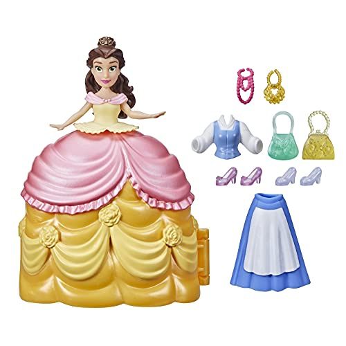 디즈니 Disney Princess Secret Styles Fashion Surprise Belle, Mini Doll Playset with Extra Clothes and Accessories, Toy for Girls 4 and Up