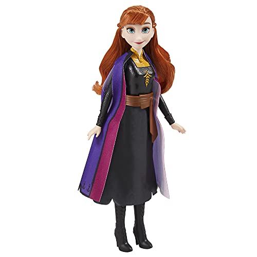 디즈니 Disney Frozen 2 Frozen Shimmer Anna Fashion Doll, Skirt, Shoes, and Long Red Hair, Toy for Kids 3 Years Old and Up , Black