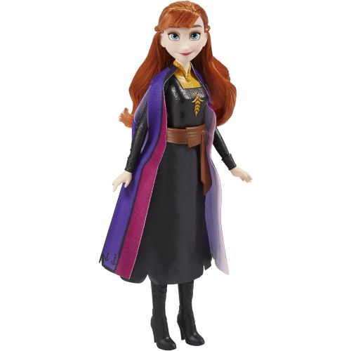 디즈니 Disney Frozen 2 Frozen Shimmer Anna Fashion Doll, Skirt, Shoes, and Long Red Hair, Toy for Kids 3 Years Old and Up , Black