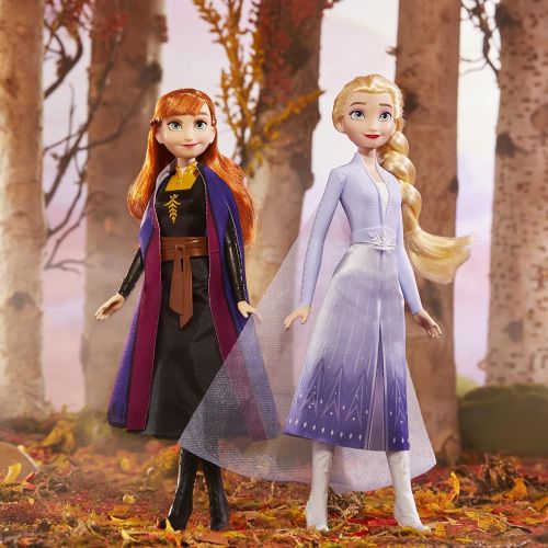 디즈니 Disney Frozen 2 Frozen Shimmer Anna Fashion Doll, Skirt, Shoes, and Long Red Hair, Toy for Kids 3 Years Old and Up , Black