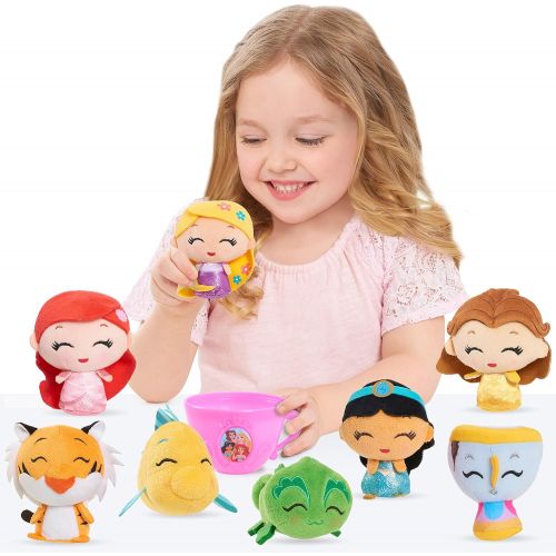 디즈니 Disney Princess Mini Teacup Capsule Plush, 3 Pack Set, Collectible Mini Plush, Styles May Vary