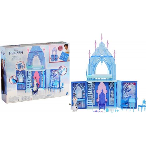 디즈니 Disney Frozen 2 Elsas Fold and Go Ice Palace, Castle Playset, Toy for Kids Ages 3 and Up