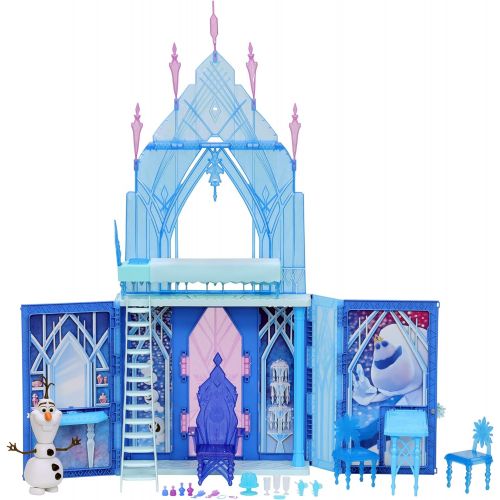 디즈니 Disney Frozen 2 Elsas Fold and Go Ice Palace, Castle Playset, Toy for Kids Ages 3 and Up