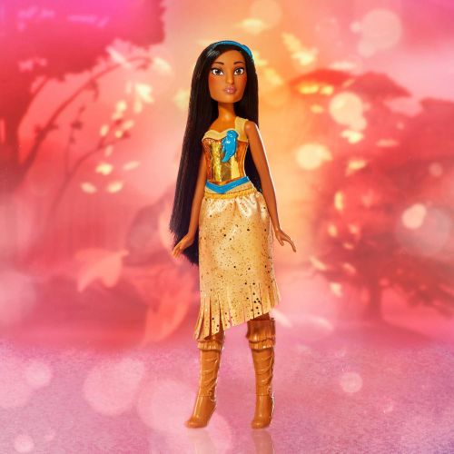 디즈니 Disney Princess Royal Shimmer Pocahontas Doll, Fashion Doll with Skirt and Accessories, Toy for Kids Ages 3 and Up