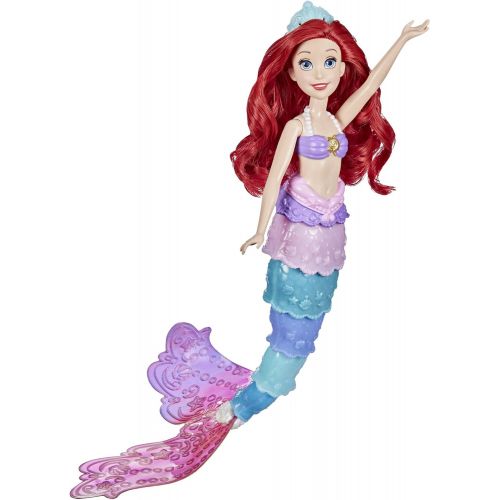 디즈니 Disney Princess Rainbow Reveal Ariel, Color Change Doll, Water Toy Inspired by The Disney’s The Little Mermaid, for Girls 3 and Up