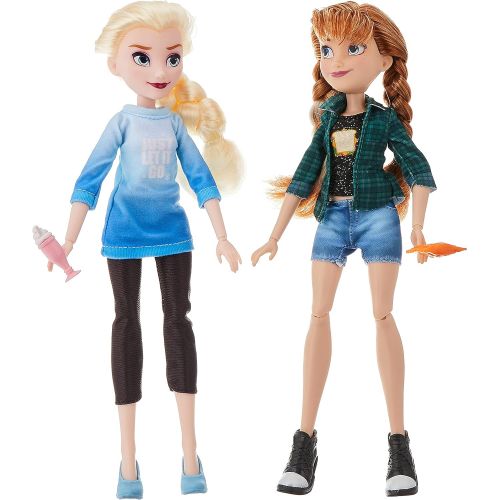 디즈니 Disney Princess Ralph Breaks The Internet Movie Dolls, Elsa & Anna Dolls with Comfy Clothes & Accessories