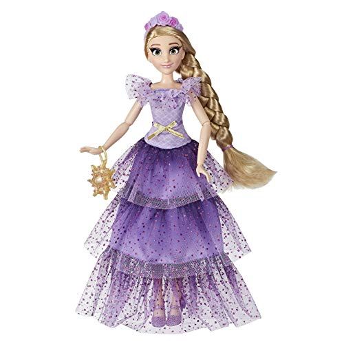 디즈니 Disney Princess Style Series Rapunzel Fashion Doll, Contemporary Style Dress with Headband, Purse, and Shoes, Toy for Girls 6 and Up