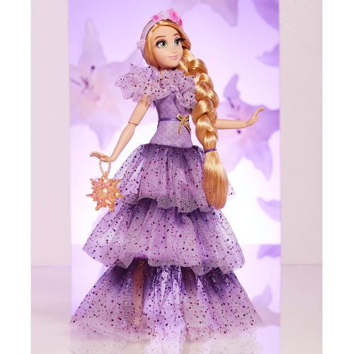 디즈니 Disney Princess Style Series Rapunzel Fashion Doll, Contemporary Style Dress with Headband, Purse, and Shoes, Toy for Girls 6 and Up