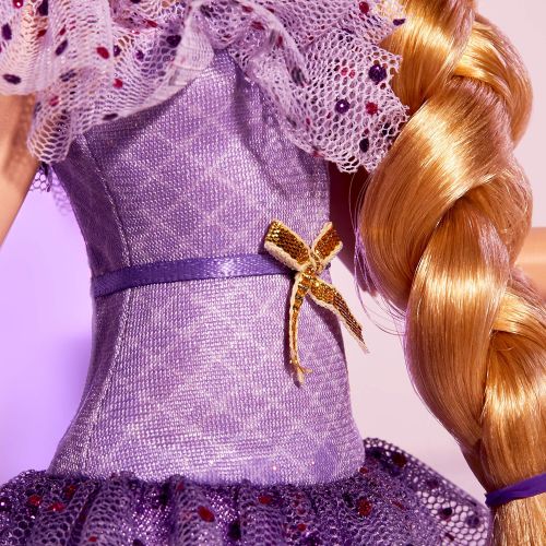 디즈니 Disney Princess Style Series Rapunzel Fashion Doll, Contemporary Style Dress with Headband, Purse, and Shoes, Toy for Girls 6 and Up