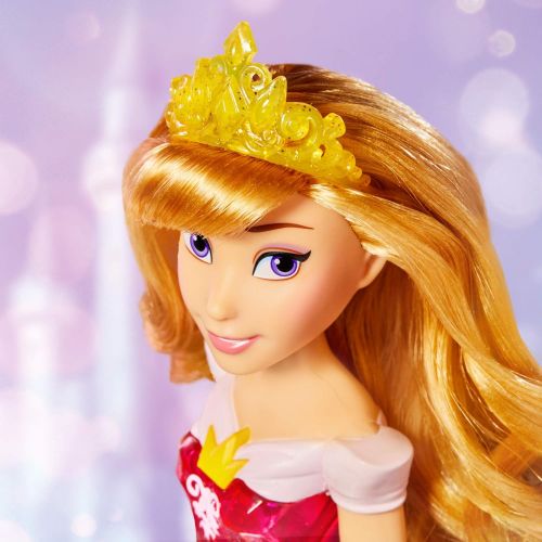 디즈니 Disney Princess Royal Shimmer Aurora Doll, Fashion Doll with Skirt and Accessories, Toy for Kids Ages 3 and Up , Pink