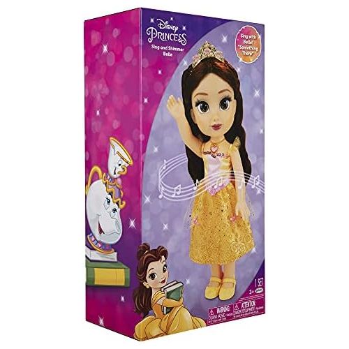 디즈니 Disney Princess Belle Doll Sing & Shimmer Toddler Doll, Sings Something There [Amazon Exclusive]