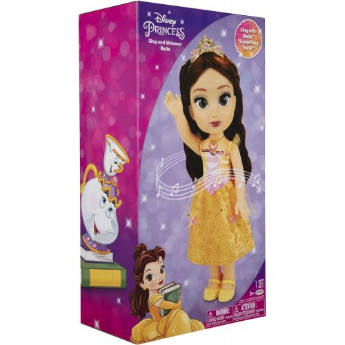 디즈니 Disney Princess Belle Doll Sing & Shimmer Toddler Doll, Sings Something There [Amazon Exclusive]