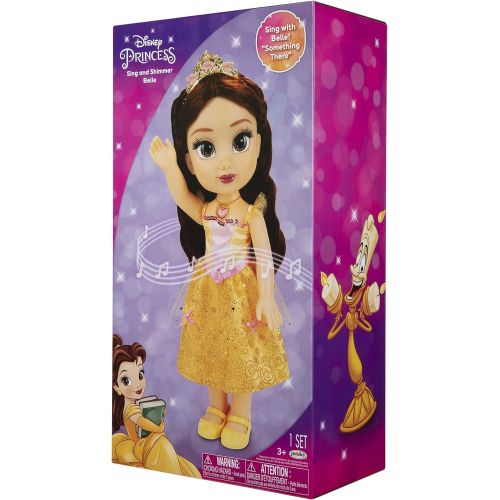 디즈니 Disney Princess Belle Doll Sing & Shimmer Toddler Doll, Sings Something There [Amazon Exclusive]