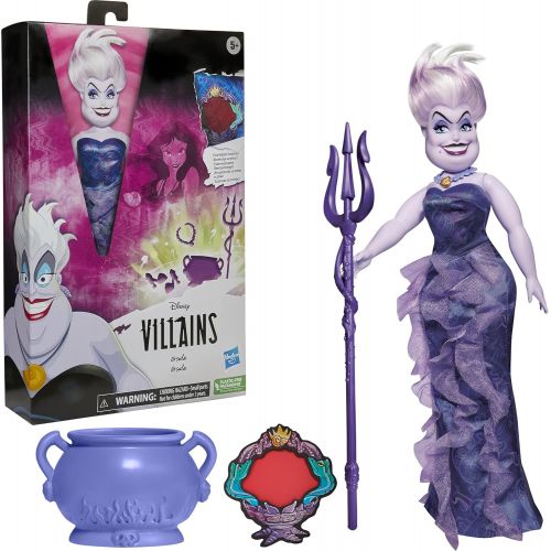 디즈니 Disney Princess Disney Villains Ursula Fashion Doll, Accessories and Removable Clothes, Disney Villains Toy for Kids 5 Years Old and Up