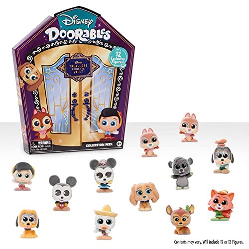 디즈니 Disney Doorables Treasures from The Vault Collection Peek, Includes 12 Exclusive Mini Figures, Styles May Vary, Amazon Exclusive, by Just Play