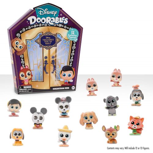 디즈니 Disney Doorables Treasures from The Vault Collection Peek, Includes 12 Exclusive Mini Figures, Styles May Vary, Amazon Exclusive, by Just Play