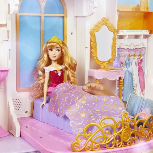 디즈니 Disney Princess Ultimate Celebration Castle, 4 Feet Tall Doll House with Furniture and Accessories, Musical Fireworks Light Show, Toy for Girls 3 and Up