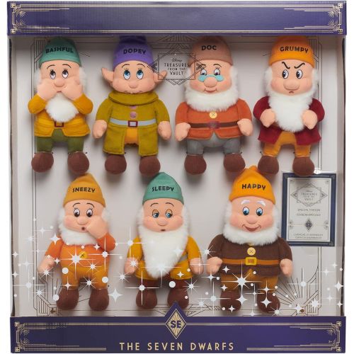 디즈니 Just Play Disney Disney Treasures from The Vault ? Seven Dwarves Plush Basic, Ages 3 Up, Multi-Color