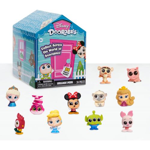 디즈니 Disney Doorables Village Peek Pack, Series 4, 5 and 6, Includes 24 Figures, Styles May Vary, Amazon Exclusive, by Just Play