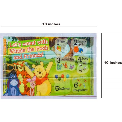 디즈니 Disney Winnie The Pooh Table Topper Disposable Stick-on Placements in Reusable Package, Gender Neutral Design