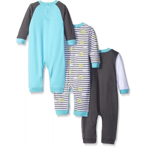 디즈니 Disney Baby Boys Monsters Inc Mike and Sully 3 Pack Coveralls