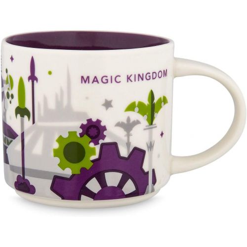 디즈니 2018 Disney Magic Kingdom Version 3 You Are Here (YAH) Starbucks Mug. NWT