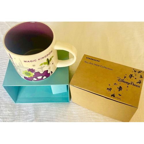 디즈니 2018 Disney Magic Kingdom Version 3 You Are Here (YAH) Starbucks Mug. NWT