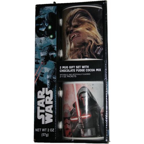 디즈니 Disney Star Wars Set of 2 Coffee Mug Gift Set with Chocolate Cocoa Mix Chewbacca