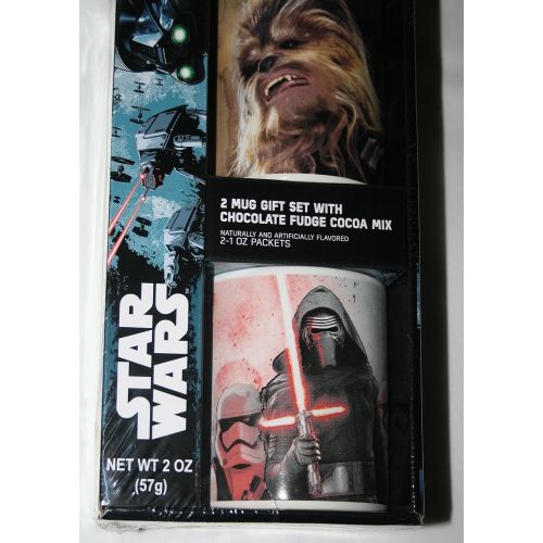 디즈니 Disney Star Wars Set of 2 Coffee Mug Gift Set with Chocolate Cocoa Mix Chewbacca