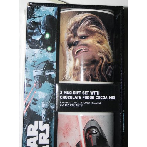 디즈니 Disney Star Wars Set of 2 Coffee Mug Gift Set with Chocolate Cocoa Mix Chewbacca