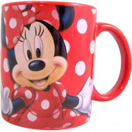 Disney Big Heart Minnie Mouse Red and WhiteCeramic Decal MUG 11 Oz