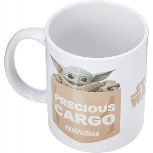 디즈니 Disney Star Wars The Mandalorian (Precious Cargo) Tea and Coffee Mug White, Ceramic White