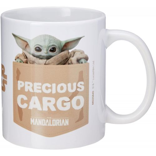 디즈니 Disney Star Wars The Mandalorian (Precious Cargo) Tea and Coffee Mug White, Ceramic White