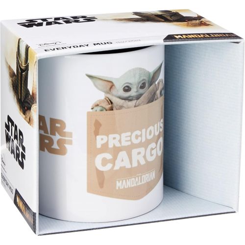 디즈니 Disney Star Wars The Mandalorian (Precious Cargo) Tea and Coffee Mug White, Ceramic White