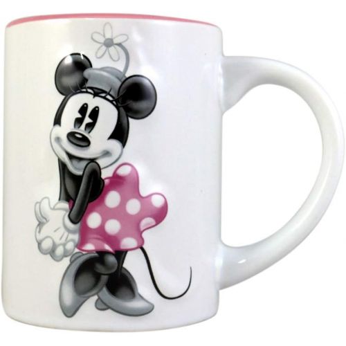 디즈니 Disney Minnie Mouse 3d Tonal Relief 14oz. Ceramic Mug