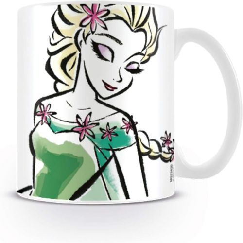 디즈니 Disney Pyramid InternationalFrozen (Elsa Illustration) Official Boxed Ceramic Coffee/Tea Mug, Multi-Colour, 11 oz/315 ml