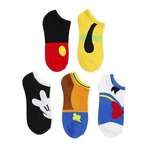 디즈니 Disney womens Disney Classic 5-pack No Show Socks