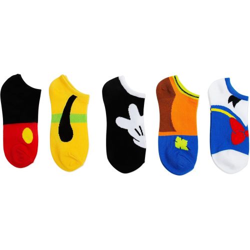 디즈니 Disney womens Disney Classic 5-pack No Show Socks