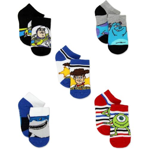 디즈니 Disney Pixar Characters Toy Story Monsters Inc Finding Nemo Toddler 5 pack Socks