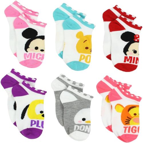 디즈니 Disney Tsum Tsum Girls Womens 6 pack Socks (Big Kid/Teen/Adult)