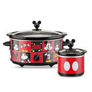 Disney DCM-502 Mickey Mouse Oval Slow Cooker with 20-Ounce Dipper, 5-Quart, Red/Black: Kitchen & Dining