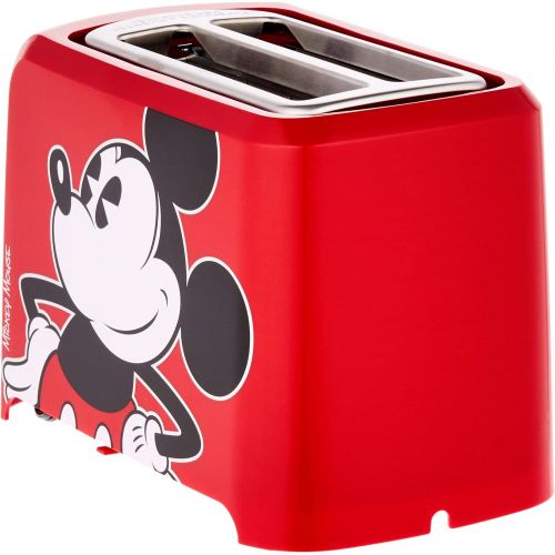 디즈니 Disney DCM-21 Mickey Mouse 2 Slice Toaster, Red/Black, 1