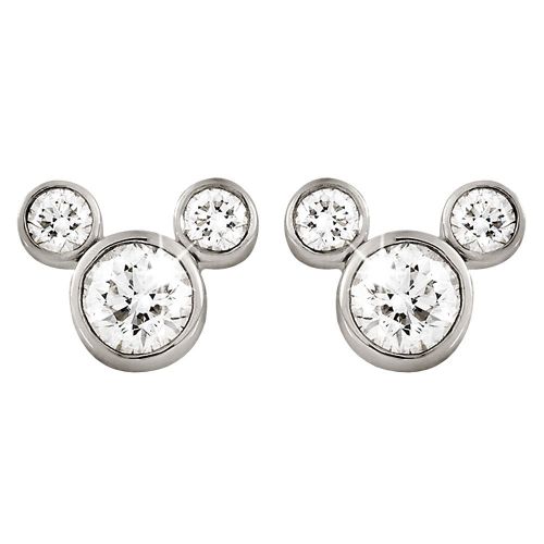 디즈니 Disney Mickey Mouse Diamond Earrings - Small