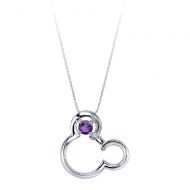 Disney Mickey Mouse February Birthstone Necklace for Women - Amethyst
