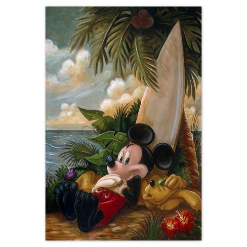 디즈니 Disney Mickey Mouse and Pluto Sundown Surfer Mickey Mouse Gicle by Darren Wilson