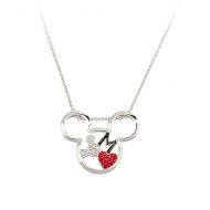 Disney Mickey Mouse Necklace by Arribas - Mickey Head with Heart