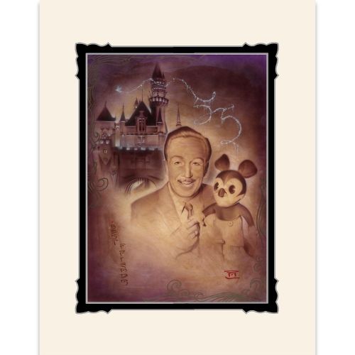 디즈니 Walt Disney and Mickey Mouse Walt and Mickey 55th Deluxe Print by Noah